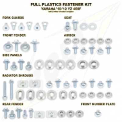 sada šroubů plastů YZF 450 10-13