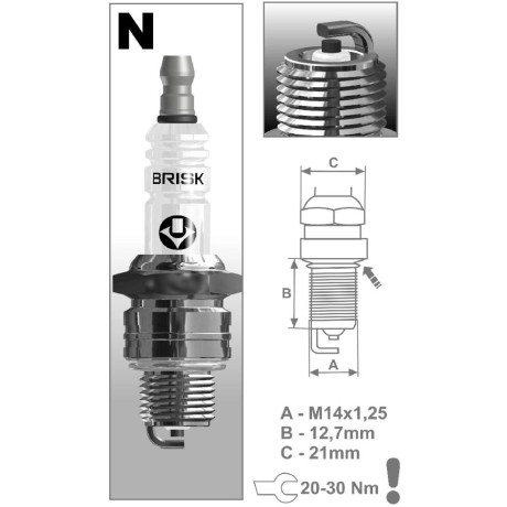 zapalovací svíčka BRISK N12C