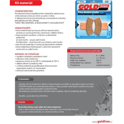 Brzdové desky GOLDFREN 031 K5