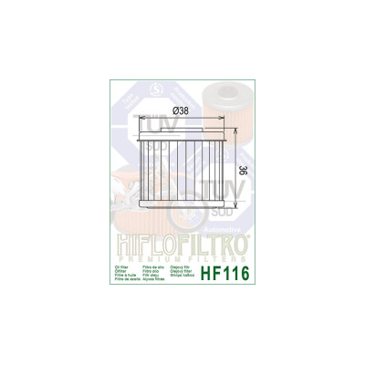 HIFLOFILTRO olejový filtr HF 116