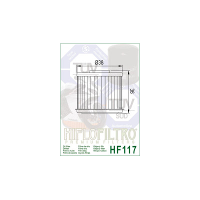 HIFLOFILTRO olejový filtr HF 117