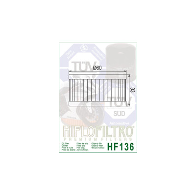 HIFLOFILTRO olejový filtr HF 136
