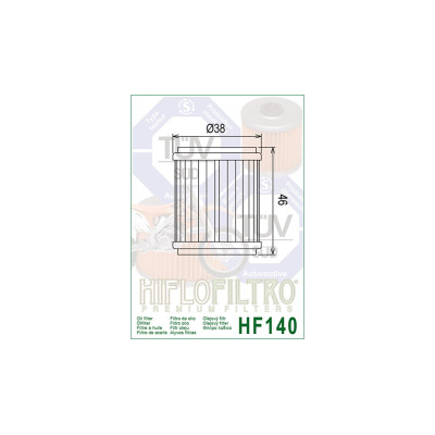 HIFLOFILTRO olejový filtr HF 140