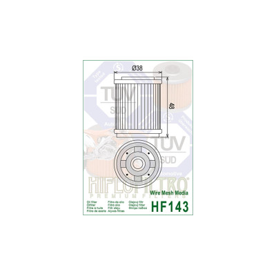 HIFLOFILTRO olejový filtr HF 143
