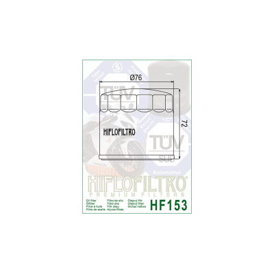 HIFLOFILTRO olejový filtr HF 153