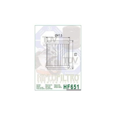 HIFLOFILTRO olejový filtr HF 651