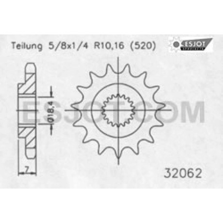 řetězové kolečko pasuje na RM125 RMZ250 07-12 12z Esjot