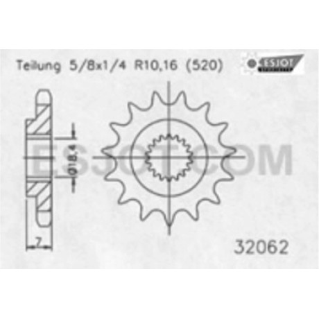 řetězové kolečko ESJOT pasuje na RM125 07-10/RMZ 250 07-12 13 z