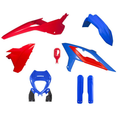 sada plastů 7 dílů Factory pasuje na Beta RR 23- modrá/červená