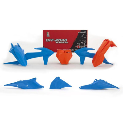 sada plastů 6 dílů KTM SX/SXF 19-22 modrá/oranž