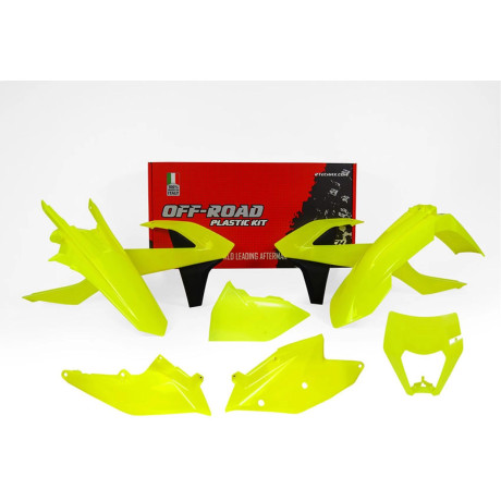 sada plastů 6 dílů KTM EXC/F/ 17-19 fluo žlutá