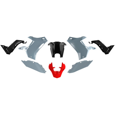 T7 Revolution sada plastů pasuje na Yamaha Tenere 700 19-24 šedá/černá/červená