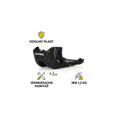 Kryt pod motor ACERBIS pro Honda XR650L 1993-2026 černá černá