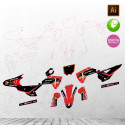 HONDA CRF 250 & 450 2025-2026 Motocross Graphic Templates (1:1 PDF Download)