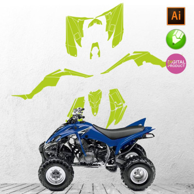 Yamaha Raptor 350 all years tvarové šablony 1:1 pdf