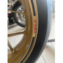PROUŽKY NA KOLA S potiskem HONDA CBR - černá zlatá červená 17" ráfek