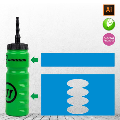 tvarová šablona pro Hokejovou láhev WARRIOR Drink Bottle 0,75L 1:1 pdf