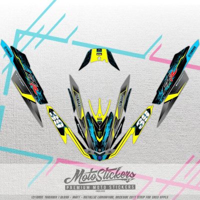 YAMAHA FZR JETSKI ye kompletní samolepky