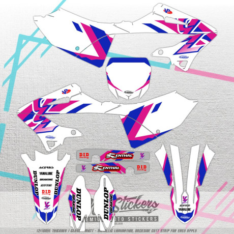 YAMAHA YZ125 & YZ250 2022 - 2023 Vector Graphics MX Template 1:1