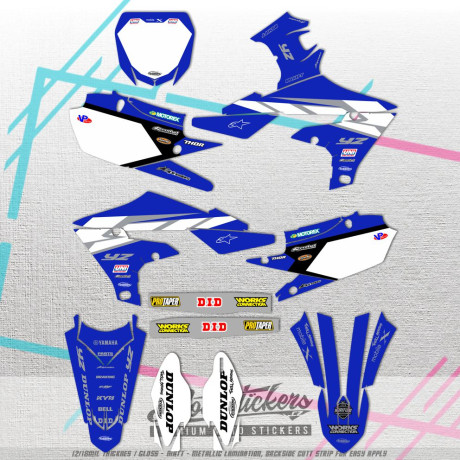 YAMAHA YZ250F 2019 - 2020 - 2021 - 2022 custom motocross sticker set