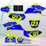 Yamaha TTR-50 2006-2023 sada samolep (flou žlutá)