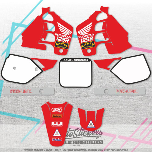 HONDA CR 125 1989 - 1990 vlastní sada samolep