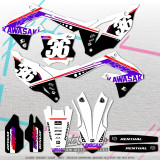 Kawasaki KXF KX450F 2019-2023 KX250F 2021-2024 stickers kit graphic
