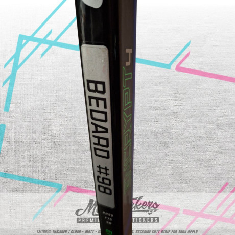 Name tag not only for hockey sticks - 10pcs (print on clear foil, black print)