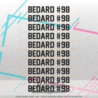 Name tag not only for hockey sticks - 10pcs (print on clear foil, black print)
