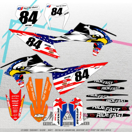 KTM SX SX-F 125, 250, 450 2019 - 2022 kompletní sada samolep